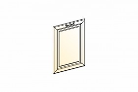 Атланта Дверь глухая L600 (эмаль) (Белый глянец патина золото) в Колпашево - kolpashevo.katalogmebeli.com | фото