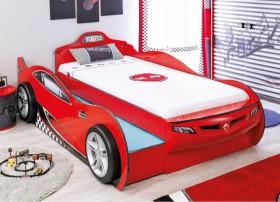 CARBED Кровать-машина Coupe с выдвижной кроватью Red 20.03.1306.00 в Колпашево - kolpashevo.katalogmebeli.com | фото 1