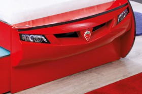 CARBED Кровать-машина Coupe с выдвижной кроватью Red 20.03.1306.00 в Колпашево - kolpashevo.katalogmebeli.com | фото 2