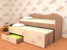 Кровать детская Нимфа двухместная 2.0 Венге/Дуб молочный в Колпашево - kolpashevo.katalogmebeli.com | фото 3