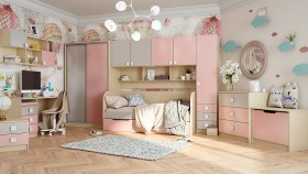 Детская комната Грэйси (Розовый/Серый/корпус Клен) в Колпашево - kolpashevo.katalogmebeli.com | фото 13