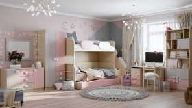 Детская комната Грэйси (Розовый/Серый/корпус Клен) в Колпашево - kolpashevo.katalogmebeli.com | фото 12