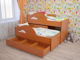 Кровать детская Радуга 1600 Млечный дуб/Венге в Колпашево - kolpashevo.katalogmebeli.com