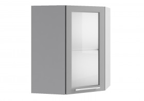 Гарда ВПУС 550 шкаф верхний угловой со стеклом Белый в Колпашево - kolpashevo.katalogmebeli.com | фото