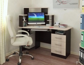 Компьютерный стол Каспер (венге/лоредо) в Колпашево - kolpashevo.katalogmebeli.com | фото