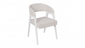 Кресло «Техас 1» (Белый матовый/Шенилл Estetica Vanille №220) в Колпашево - kolpashevo.katalogmebeli.com | фото
