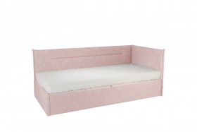 Кровать 0.9 Альба Тахта (Нежно-розовый велюр) в Колпашево - kolpashevo.katalogmebeli.com | фото
