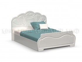 Кровать 1,4м Гармония (Белый/Белый глянец) в Колпашево - kolpashevo.katalogmebeli.com | фото