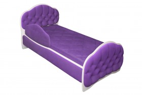 Кровать 160 Гармония 32 Фиолетовый (мягкий бортик) в Колпашево - kolpashevo.katalogmebeli.com | фото