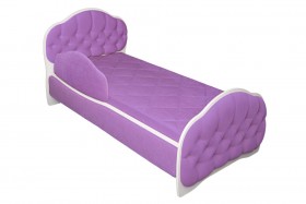 Кровать 160 Гармония 67 Светло-фиолетовый (мягкий бортик) в Колпашево - kolpashevo.katalogmebeli.com | фото 1