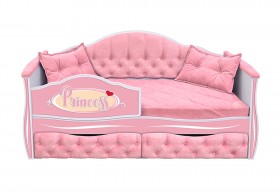 Кровать 160 серии Иллюзия 2 ящика 15 Бледно-розовый (подушки) в Колпашево - kolpashevo.katalogmebeli.com | фото 1