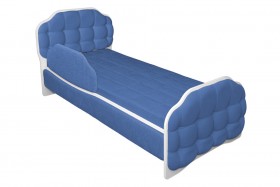 Кровать 170 Атлет 29 Синий (мягкий бортик) в Колпашево - kolpashevo.katalogmebeli.com | фото 1