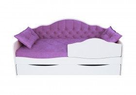 Кровать 170 серии Иллюзия Лайт 1 ящик 32 Фиолетовый (подушки) в Колпашево - kolpashevo.katalogmebeli.com | фото