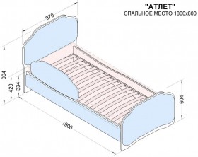Кровать 180 Атлет 02 Бежевый (мягкий бортик) в Колпашево - kolpashevo.katalogmebeli.com | фото 2