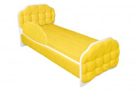 Кровать 180 Атлет 74 жёлтый (мягкий бортик) в Колпашево - kolpashevo.katalogmebeli.com | фото