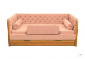 Кровать 180 серии Леди + ящик 15 Бледно-розовый (мягкий бортик/подушка валик) в Колпашево - kolpashevo.katalogmebeli.com | фото