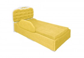 Кровать 190 Атлет Lux 74 Жёлтый (мягкий бортик) в Колпашево - kolpashevo.katalogmebeli.com | фото 1