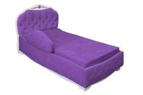 Кровать 190 Гармония Lux 32 Фиолетовый (мягкий бортик) в Колпашево - kolpashevo.katalogmebeli.com | фото 1