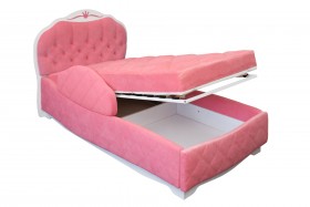 Кровать 190 Гармония Lux 32 Фиолетовый (мягкий бортик) в Колпашево - kolpashevo.katalogmebeli.com | фото 2