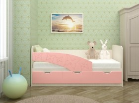 Кровать Бабочки 1,6м (Розовый металлик) в Колпашево - kolpashevo.katalogmebeli.com | фото 1