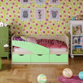 Кровать Бабочки 1,6м (Салат матовый) в Колпашево - kolpashevo.katalogmebeli.com | фото