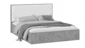 Кровать без ПМ «Хилтон» Тип 1 Ателье светлый/Белый в Колпашево - kolpashevo.katalogmebeli.com | фото