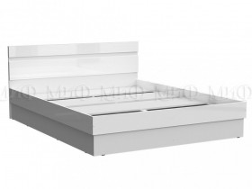 Кровать Челси 1400 (Белый/Белый глянец) в Колпашево - kolpashevo.katalogmebeli.com | фото 1