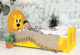 Кровать детская Лева 1.6 Желтый/Оранжевый в Колпашево - kolpashevo.katalogmebeli.com | фото