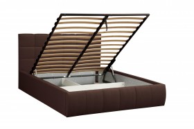 Кровать "Диана" ш. 1600 (Н=1010мм) (жаккард шоколад) в Колпашево - kolpashevo.katalogmebeli.com | фото