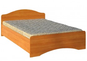 Кровать двойная 1600-1 без матраса (круглые спинки) Вишня Оксфорд в Колпашево - kolpashevo.katalogmebeli.com | фото
