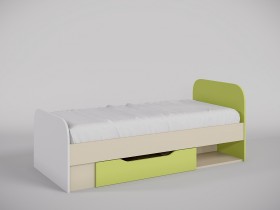 Кровать Эппл 1650х750 (Зеленый/Белый/корпус Клен) в Колпашево - kolpashevo.katalogmebeli.com | фото 1