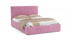 Кровать Гамма ш. 1400 (без основания для хранения) (велюр тенерифе розовый) в Колпашево - kolpashevo.katalogmebeli.com | фото