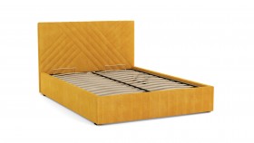 Кровать Гамма ш. 1400 (с основанием для хранения) (велюр тенерифе куркума) в Колпашево - kolpashevo.katalogmebeli.com | фото 2
