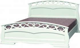 Кровать Грация-1 из массива сосны 1600*2000 Белый античный в Колпашево - kolpashevo.katalogmebeli.com | фото 5