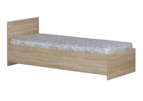 Кровать одинарная 800-2 без матраса (прямые спинки) Дуб Сонома в Колпашево - kolpashevo.katalogmebeli.com | фото