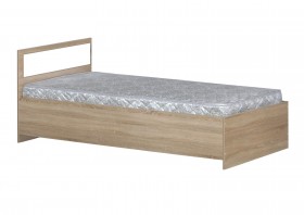 Кровать одинарная 900-2 без матраса (прямые спинки) Дуб Сонома в Колпашево - kolpashevo.katalogmebeli.com | фото 1