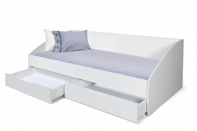 Кровать одинарная "Фея - 3" (симметричная) New/(белый / белый / ДВПО: белый) в Колпашево - kolpashevo.katalogmebeli.com | фото 3