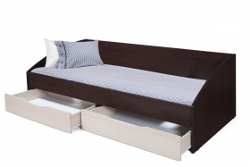 Кровать одинарная "Фея - 3" (симметричная) New (венге / вудлайн кремовый / ДВПО: белый) в Колпашево - kolpashevo.katalogmebeli.com | фото 3