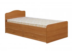 Кровать одинарная с ящиками 800-1 без матраса (круглые спинки) Вишня Оксфорд в Колпашево - kolpashevo.katalogmebeli.com | фото