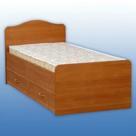 Кровать одинарная 800-2 без матраса (прямые спинки) Дуб Сонома в Колпашево - kolpashevo.katalogmebeli.com | фото 2