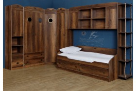Кровать с 2-мя ящиками «Навигатор» (Дуб Каньон) в Колпашево - kolpashevo.katalogmebeli.com | фото 10