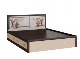 Кровать с ящиками 1,6м Мальта (Дуб венге/Дуб беленый) в Колпашево - kolpashevo.katalogmebeli.com | фото