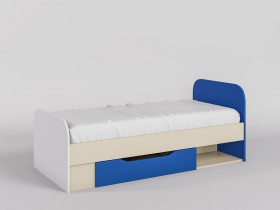 Кровать Скай 1650х750 (Синий/Белый/корпус Клен) в Колпашево - kolpashevo.katalogmebeli.com | фото