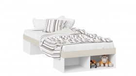 Кровать «Сканди»  Дуб Гарден/Белый в Колпашево - kolpashevo.katalogmebeli.com | фото 1