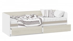 Кровать «Сканди» с 2 ящиками Дуб Гарден/Белый/Глиняный серый в Колпашево - kolpashevo.katalogmebeli.com | фото 2