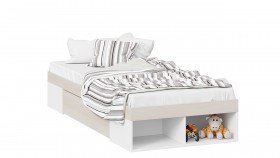 Кровать «Сканди» с ящиком Дуб Гарден/Белый в Колпашево - kolpashevo.katalogmebeli.com | фото 1
