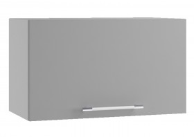 Квадро ПГ 600 шкаф верхний горизонтальный (Белая кожа/корпус Серый) в Колпашево - kolpashevo.katalogmebeli.com | фото