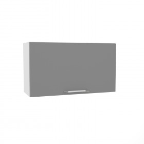Квадро ВПГ 800 шкаф верхний горизонтальный высокий (Ваниль кожа/корпус Серый) в Колпашево - kolpashevo.katalogmebeli.com | фото