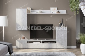 Мебель для гостиной МГС 4 (Белый/Цемент светлый) в Колпашево - kolpashevo.katalogmebeli.com | фото 1