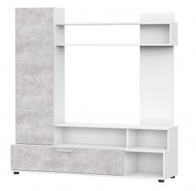 Мебель для гостиной "МГС 9" Белый / Цемент светлый в Колпашево - kolpashevo.katalogmebeli.com | фото